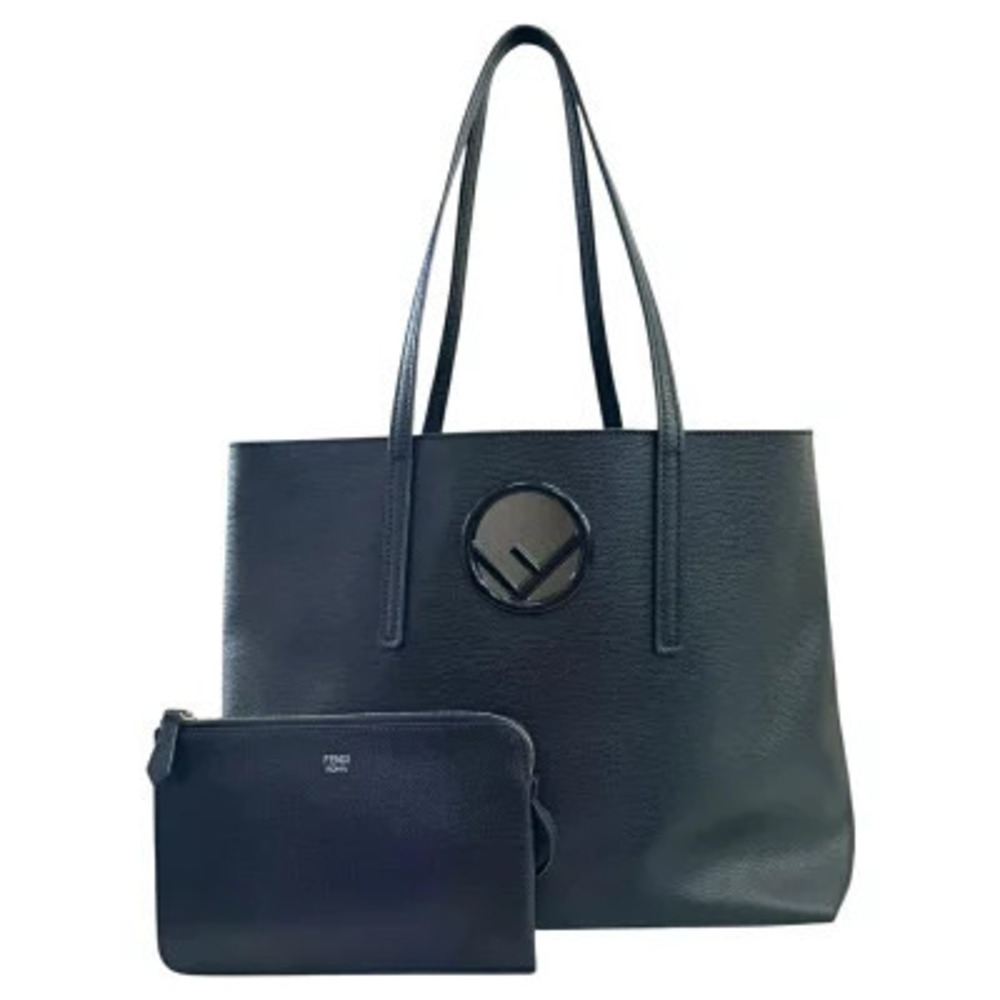 Fendi F is Fendi Shopping Tote cutout logo Black